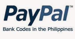 List of Paypal Bank Codes in the Philippines.
